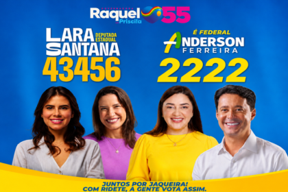 Time de Ridete em Jaqueira reúne Lara Santana, Anderson Ferreira e Raquel Lyra.