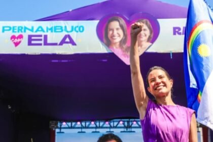 Raquel Lyra é reeleita governadora de Pernambuco no primeiro turno.