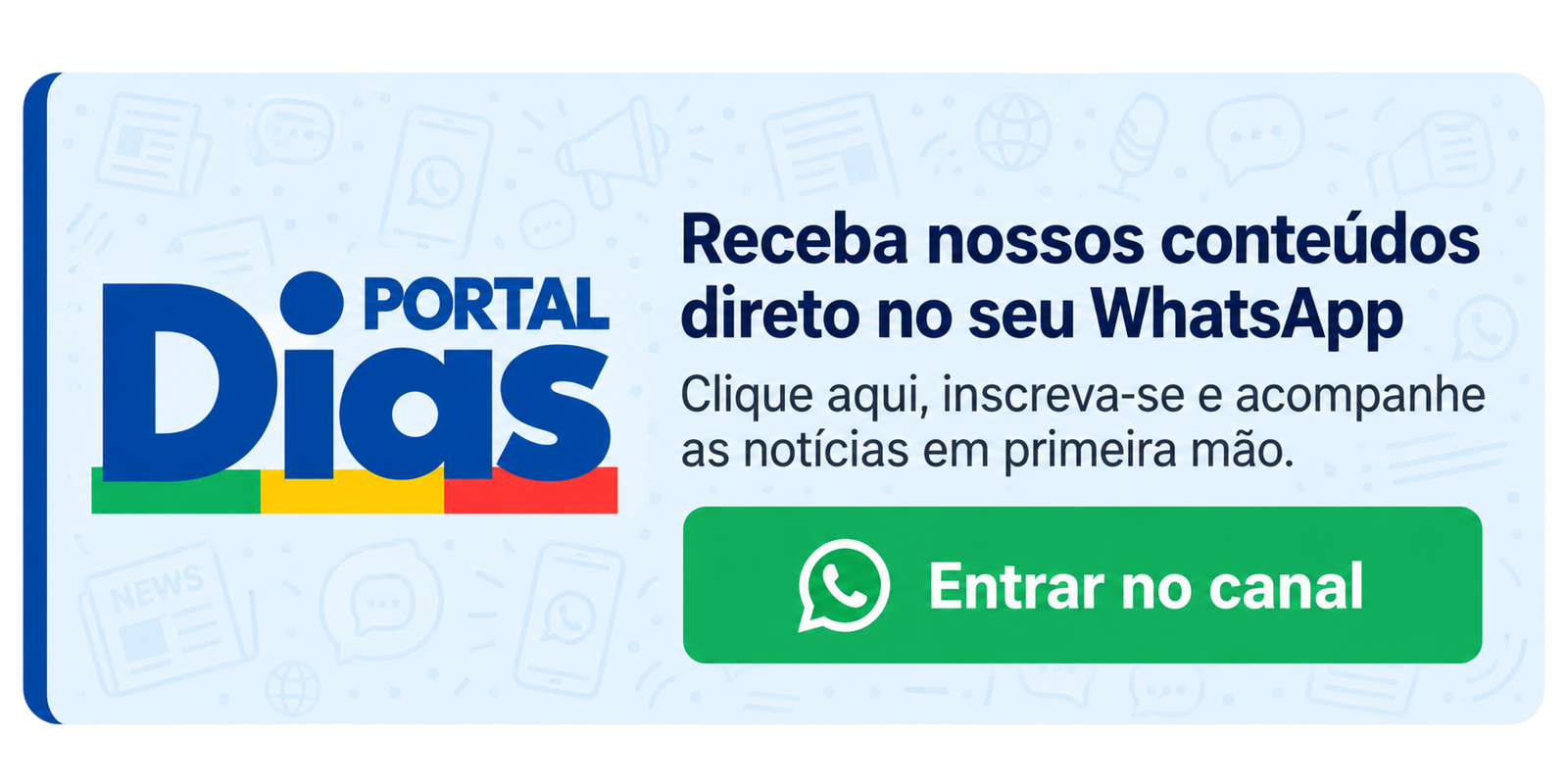 Entre no canal do Portal Dias no WhatsApp