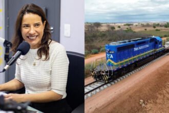 Governadora Raquel Lyra defende retomada das obras da Transnordestina em Pernambuco.